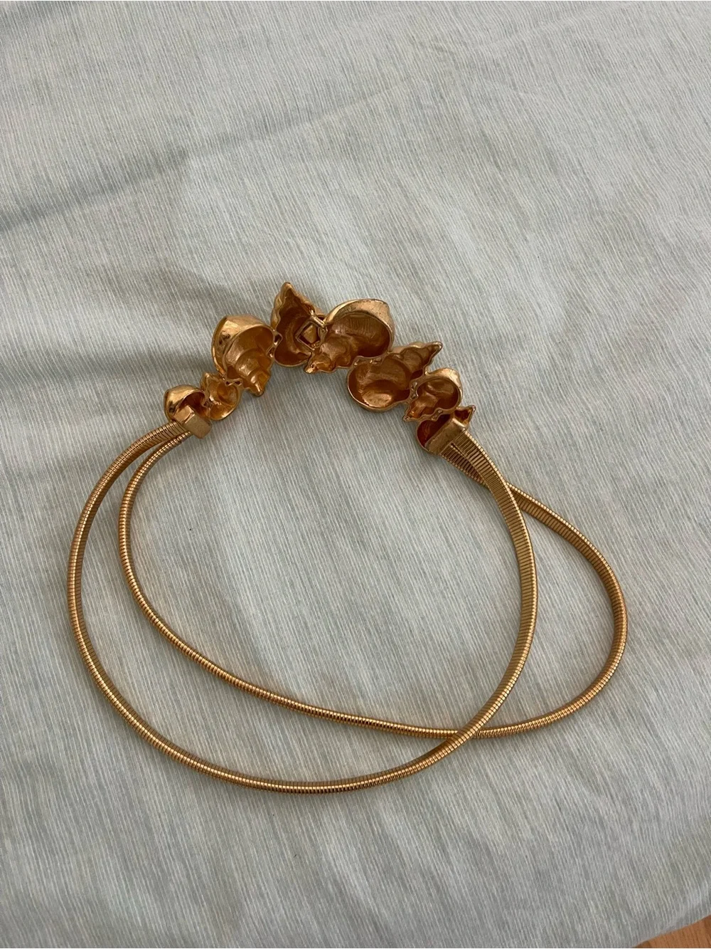 Zara gold tone shell belt